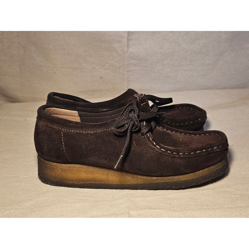 Clarks Originals Wallabee Mens 7M Dark Brown Suede Crepe Sole Shoes 78984